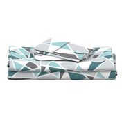 Geometric in Teal, Turquoise and Gray