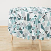 Geometric in Teal, Turquoise and Gray