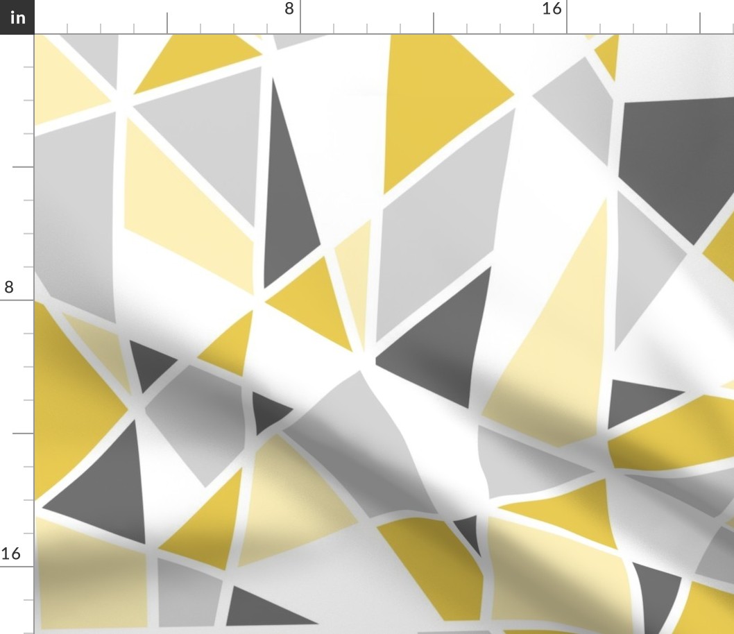 Geometric in Mustard Yellow and Gray