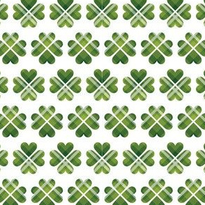 Saint Patrick's Day Green Four Leaf Clover Plaid St. Patricks Day