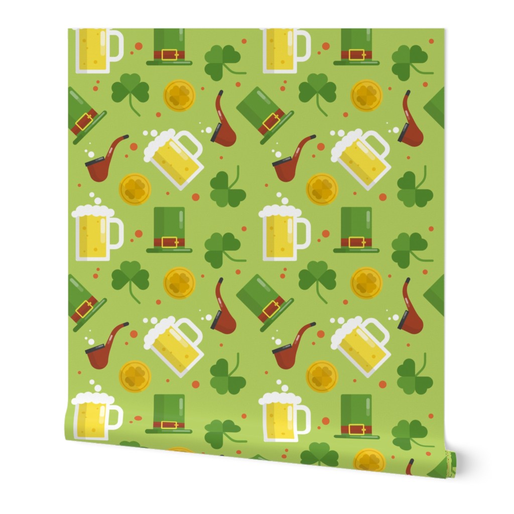 Saint Patricks Day Day Cute St. Patricks Day Beer Clover Pipe