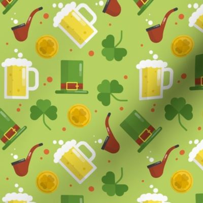 Saint Patricks Day Day Cute St. Patricks Day Beer Clover Pipe