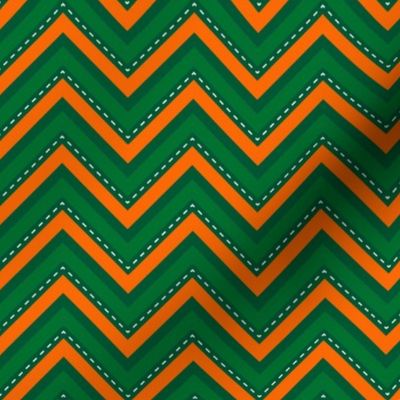 Saint Patricks Day Green Orange Chevron St. Patricks Day