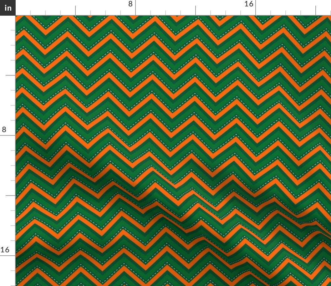 Saint Patricks Day Green Orange Chevron St. Patricks Day