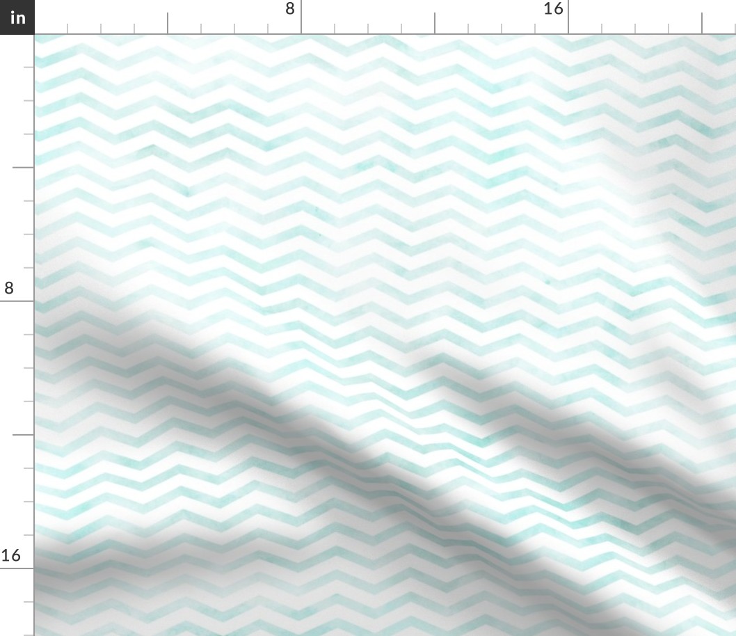 Blue Watercolor Chevron