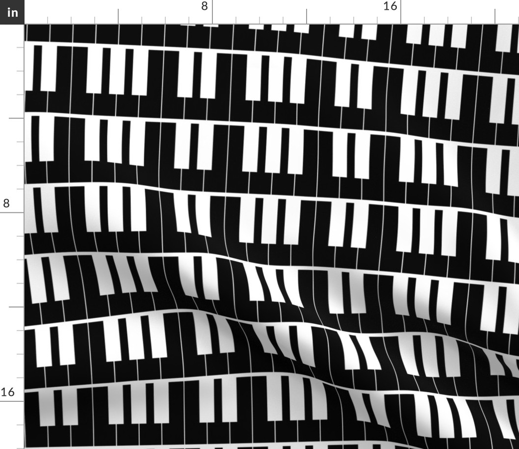 Three Inch Horizontal Harpsichord Keys