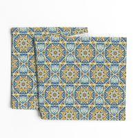 Golden Sunset Stars Terrace Tiles - Large Scale