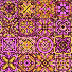 Hot Pink Spanish Tiles