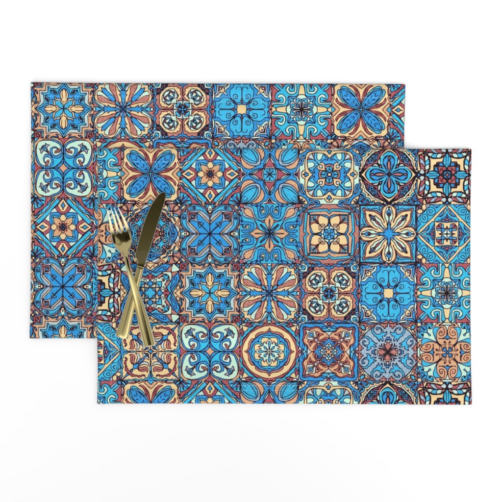 Bright Blue Spanish Tiles