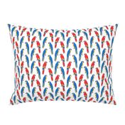 macaw // tropical jungle bird parrot animal fabric red blue