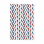 macaw // tropical jungle bird parrot animal fabric red blue