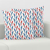 macaw // tropical jungle bird parrot animal fabric red blue