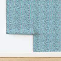 macaw // tropical jungle bird parrot animal fabric blue pink