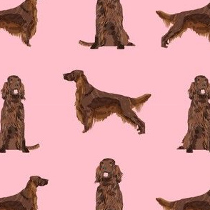 irish setter simple dog breed fabric pink
