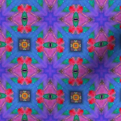 GIRAFFE BLUE LEAVES JUNGLE KALEIDOSCOPE