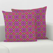 GIRAFFE FUCHSIA PINK LEAVES JUNGLE KALEIDOSCOPE