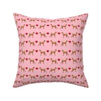 irish terrier love hearts valentines day dog fabric pink