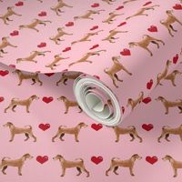 irish terrier love hearts valentines day dog fabric pink