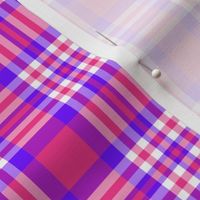 Hot Pink Red Blue Plaid Gingham Check