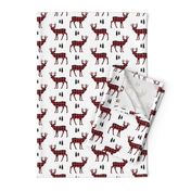 Deer Red + Black Buffalo Plaid – Trees Lumberjack Buffalo Check Woodland Baby Nursery Kids Room A