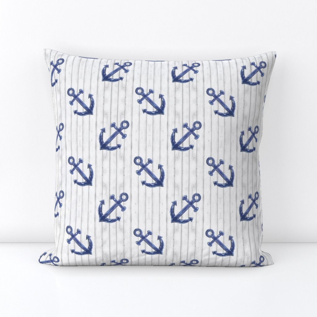 Rustic Navy Blue Anchors