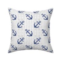 Rustic Navy Blue Anchors