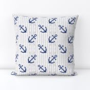 Rustic Navy Blue Anchors