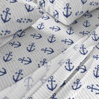 Rustic Navy Blue Anchors