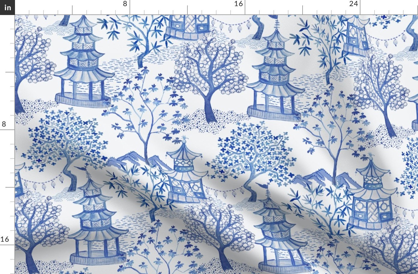 Pagoda Forest in Blues