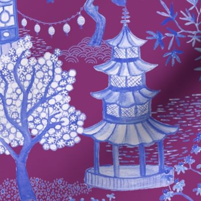 Pagoda Forest blues on plum