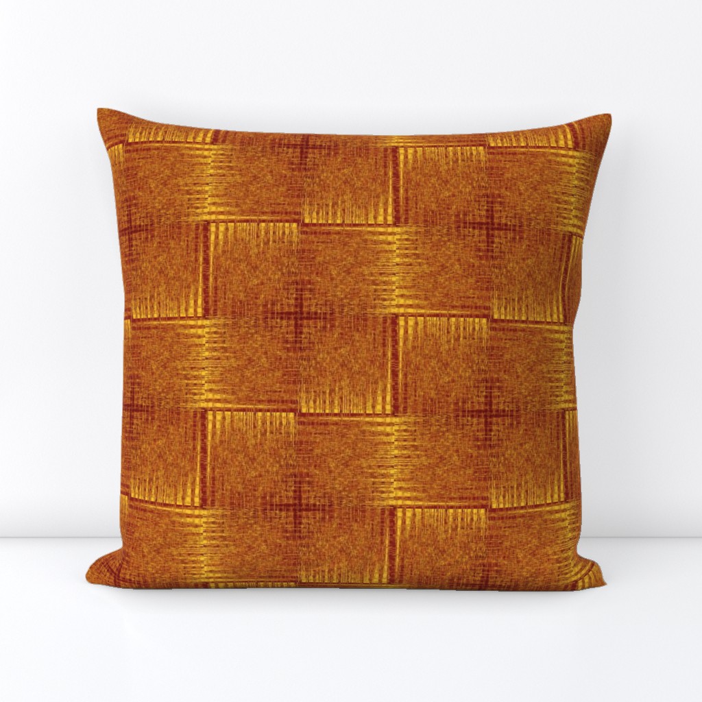 FNQ1 - Rotating Woven Texture in Yellow, Gold and Red-Brown