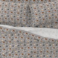 australian shepherd coffee fabric - aussie dogs mixed coats and coffees - grey