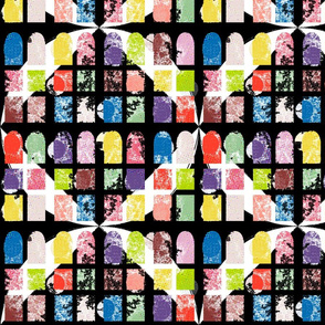 peekaboo stained glass window pattern