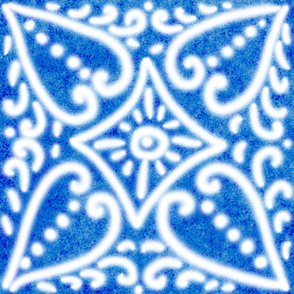 Spanish Tile N5 Cobalt reversed