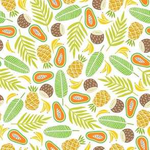 pineapple_papaya_banana_leaves_pattern