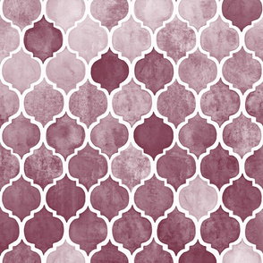 Textured Desaturated Burgundy Moroccan Tiles