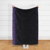 purple watercolor dots on black double border