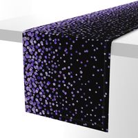 purple watercolor dots on black double border