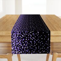 purple watercolor dots on black double border