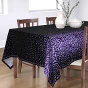 purple watercolor dots on black double border