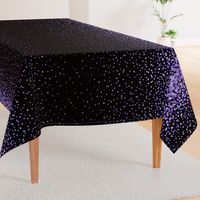 purple watercolor dots on black double border