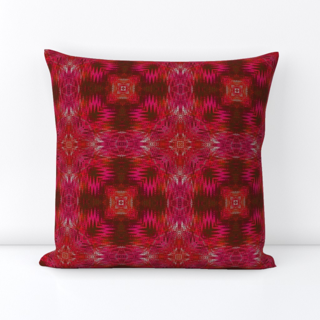 NEW WEAVE KILIM FUCHSIA RED BROWN ORANGE