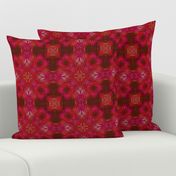 NEW WEAVE KILIM FUCHSIA RED BROWN ORANGE