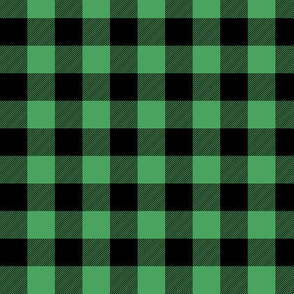 3/4" Black + Kelly Green Buffalo Plaid – Lumberjack Buffalo Check