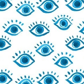 eyes watercolor blue