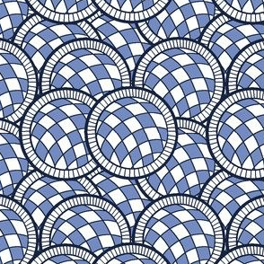 Spanish Tile blue balls all over