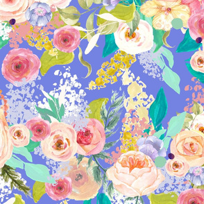 Pastel Garden Spring Floral // Periwinkle