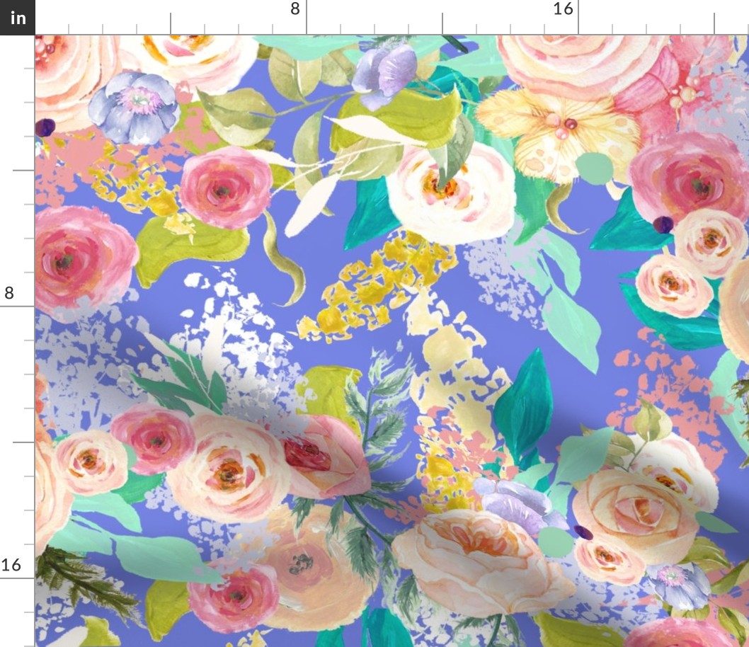 Pastel Garden Spring Floral // Periwinkle