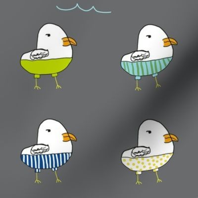 Seagulls in Shorts-Gray