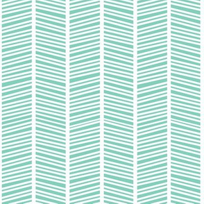 Herringbone Teal Green